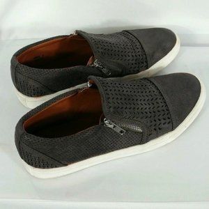 Report Women's Grey Weave Zippers Walking Loafer/Sneaker Shoes Size 9